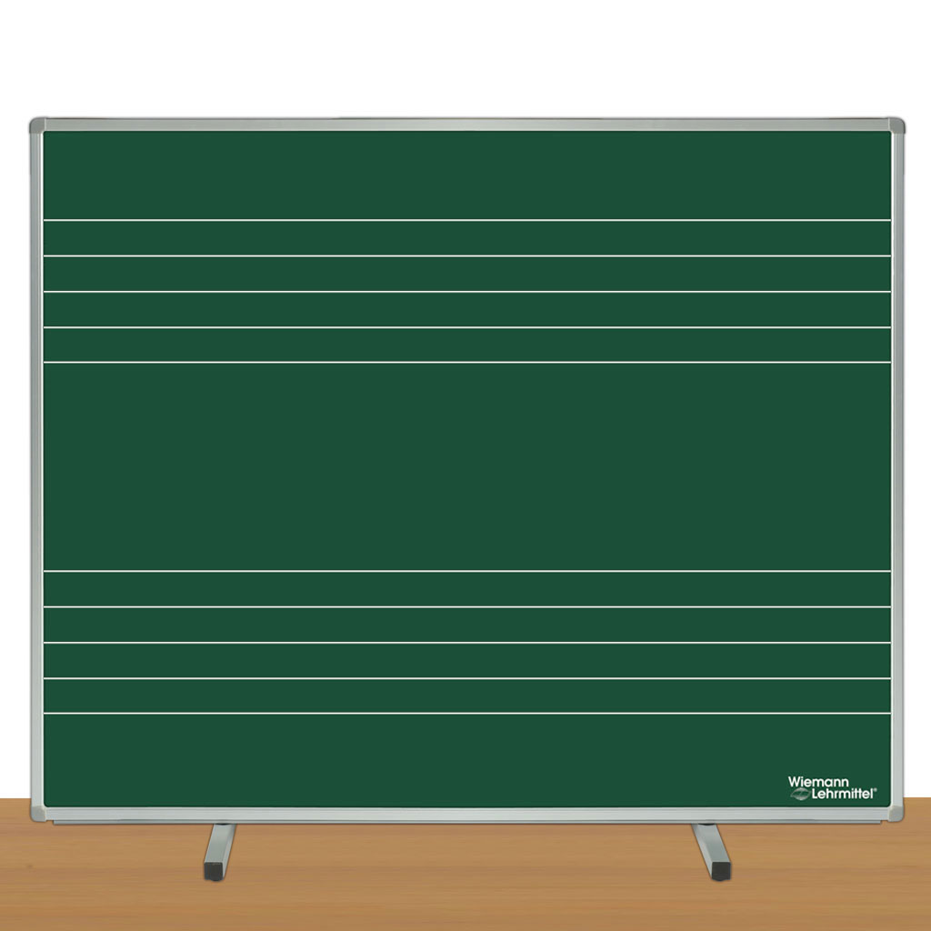 Notentafel, grün, 120 x 100 cm, Linienabstand 2,5 cm oder 5 cm