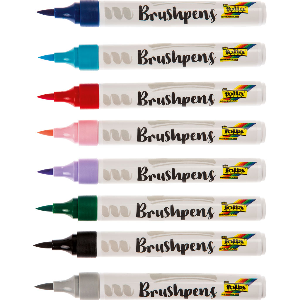 Brush Pens, 8er Set