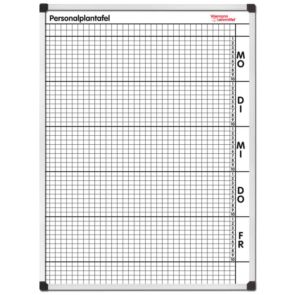 temppersonal-plan-10-weisshlymCdpiqh9nZ Personal- und Raumplantafeln, weiß