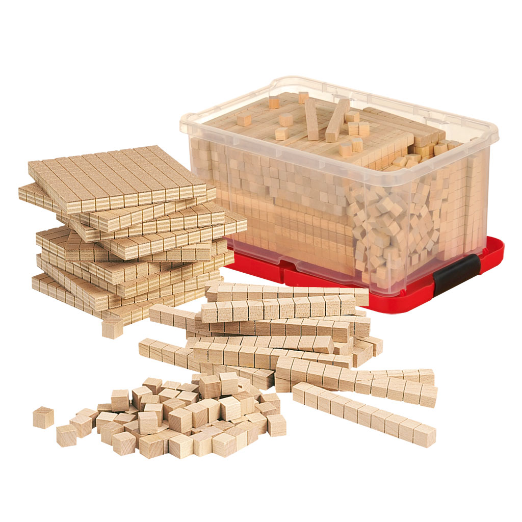 Dezimalrechnen – Großer Gruppensatz aus Holz-Bild Auf diesem Bild ist das Produkt mit der Art.Nr.: W-30651 zu sehen