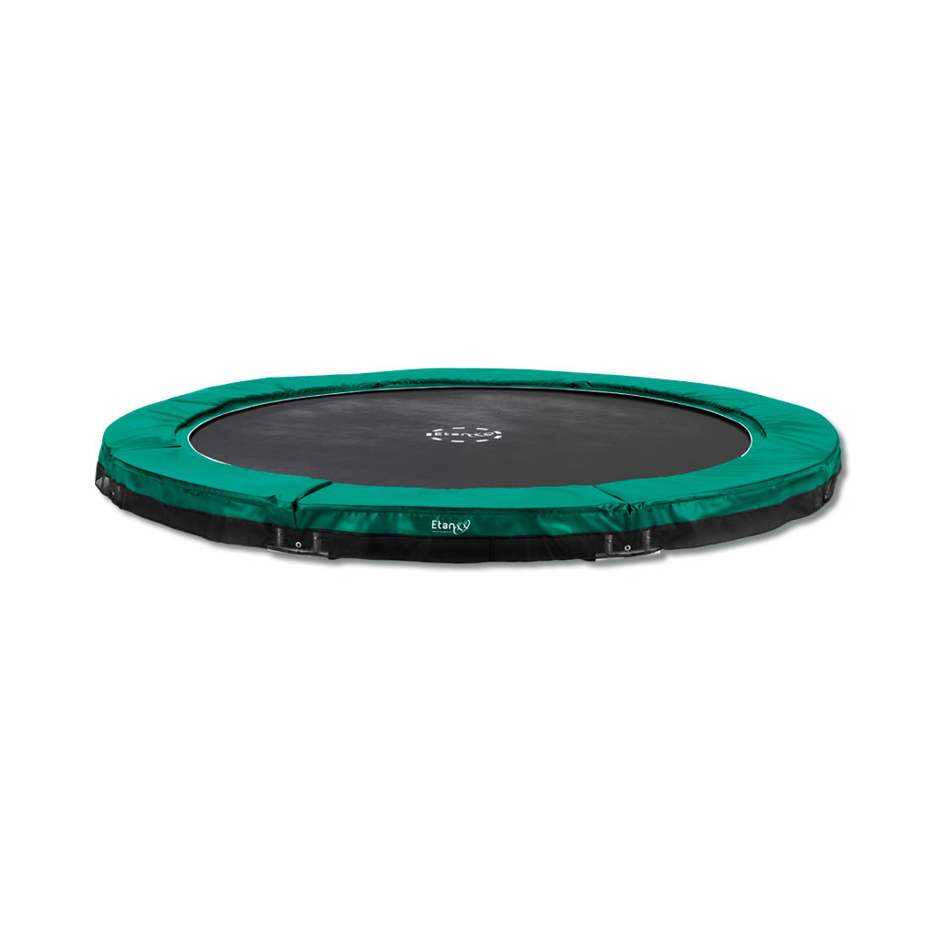 Premium Bodentrampoline - rund ohne Netz