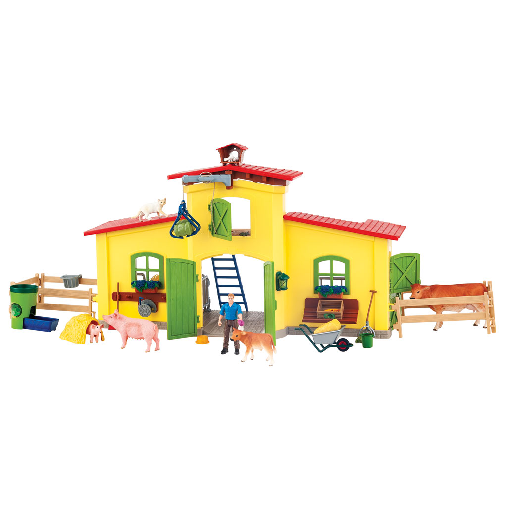 Schleich® Großer Stall mit Tieren und Zubehör