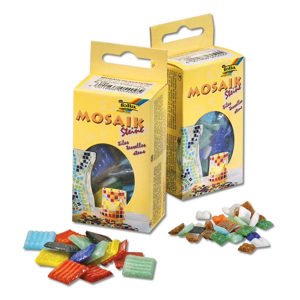 Mosaik-Glassteine in 10 Farben, 1 kg