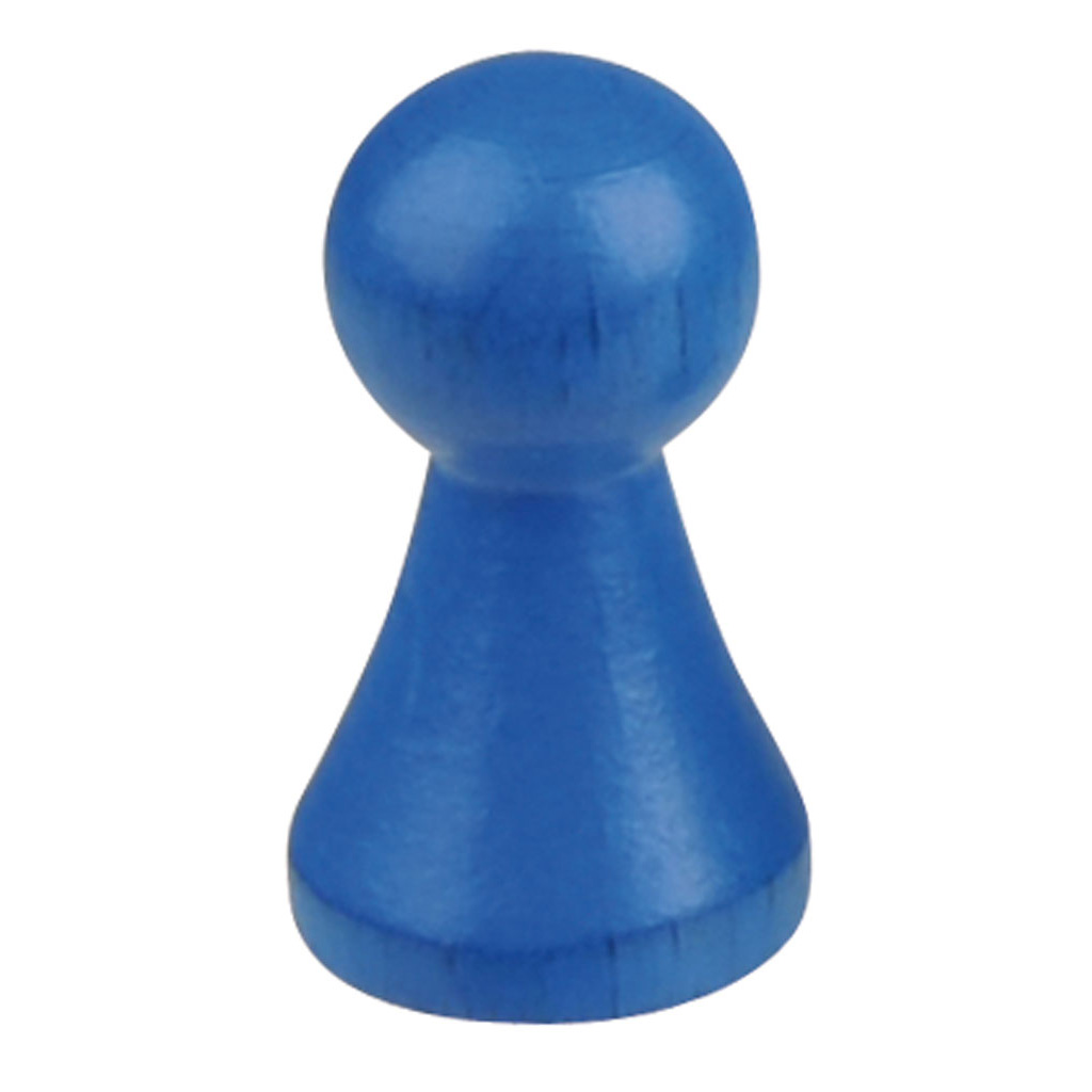 Große Holzspielkegel – blau