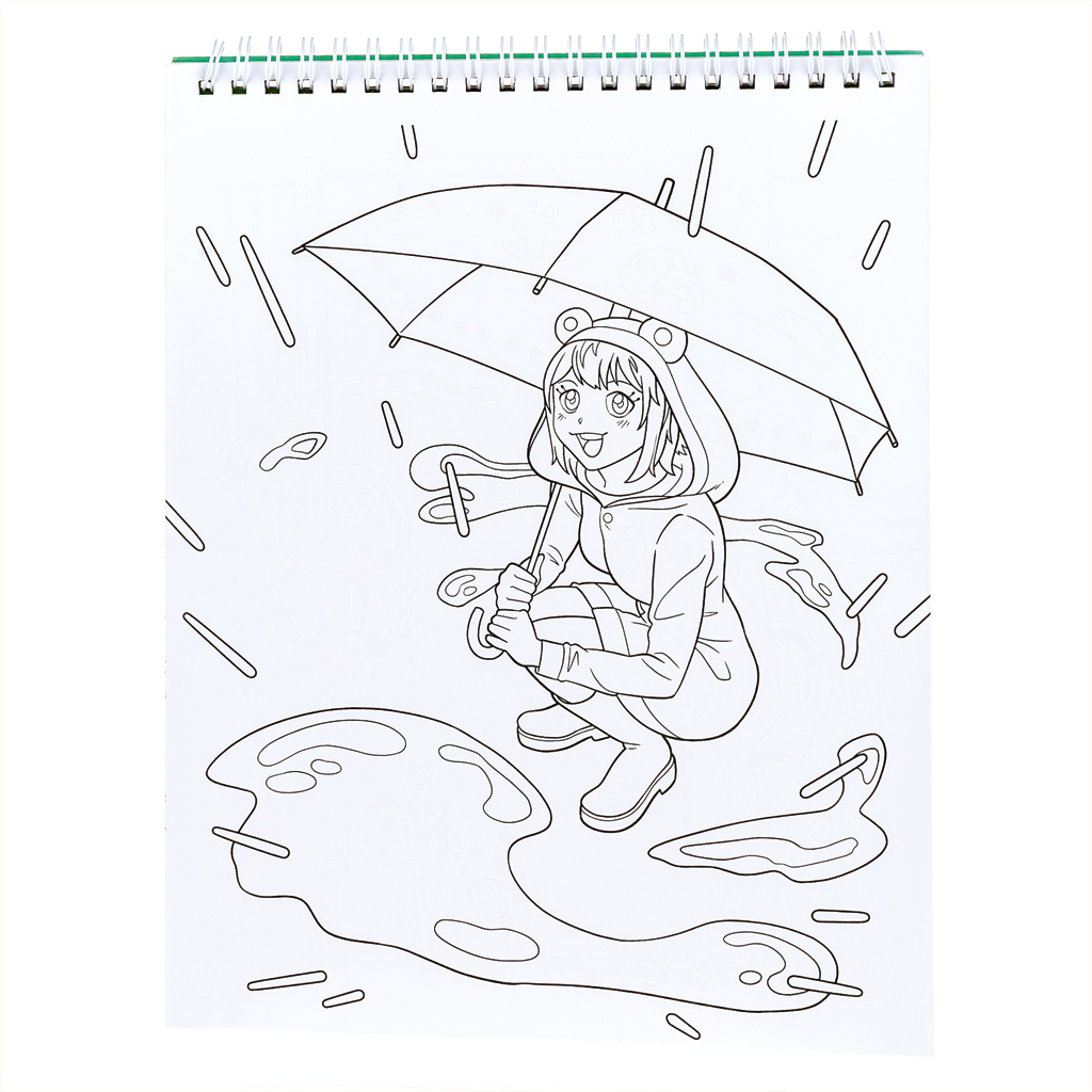 Manga-Malbuch mit Zauberseiten