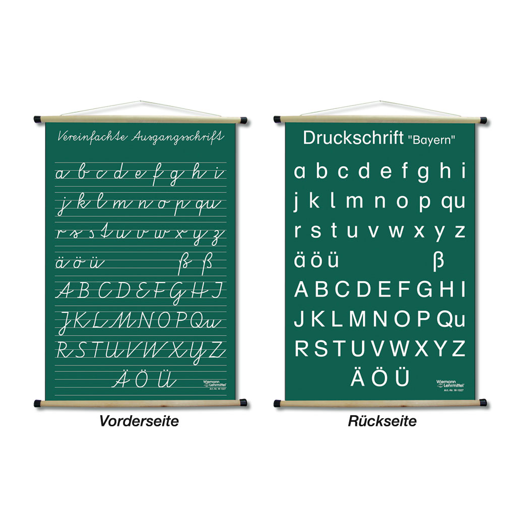 Doppelseitige Schrifttafel – rollbar