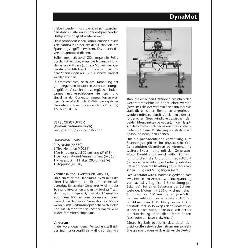 Demonstrations-Gerätesatz -DynaMot-