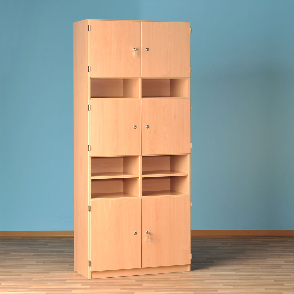 Modulus® Schließfachschrank 3 mit Ablagen und Fächern