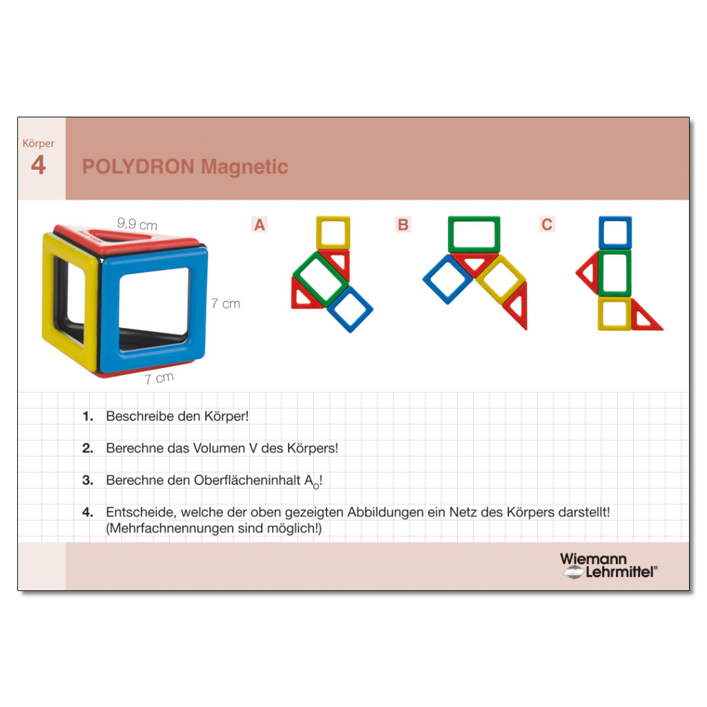 Arbeitskarten Magnetic Polydron, Klasse 5–10