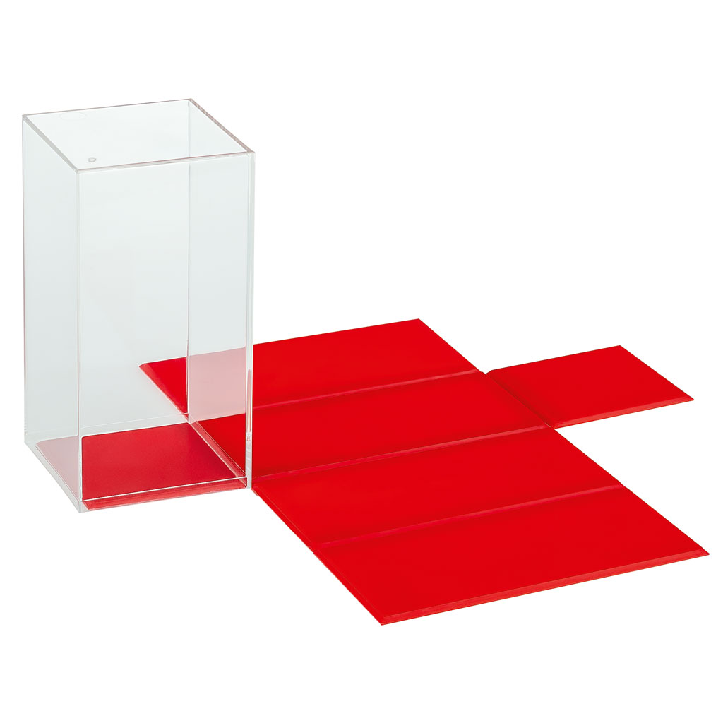 Geometrischer Körper – Quadratisches Prisma mit Oberflächennetz
