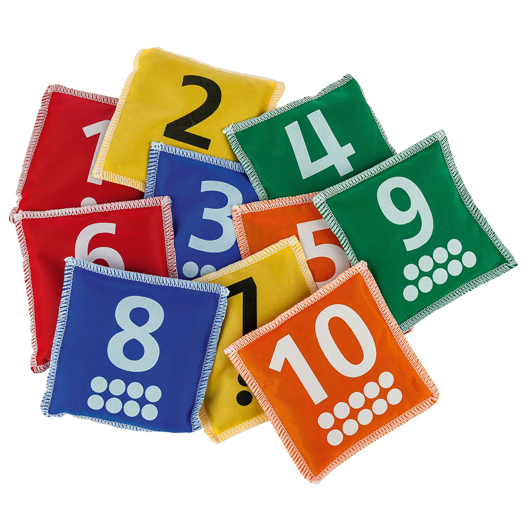 Bohnensäckchen Zahlen 1–10