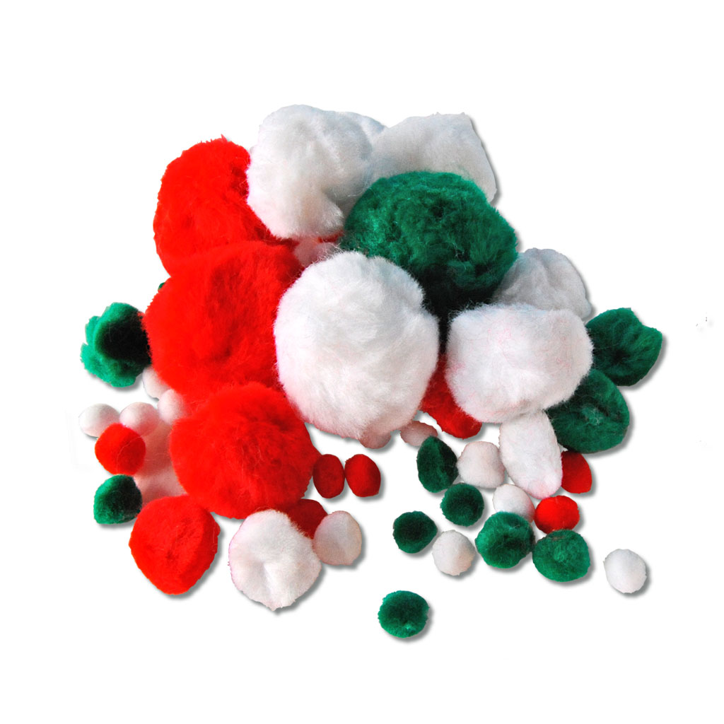 temp91912-pompons-pluesch-weihnachten-mixtfYhKOhzawHXE Pompons Plüsch Weihnachten-Mix, 60 Stück