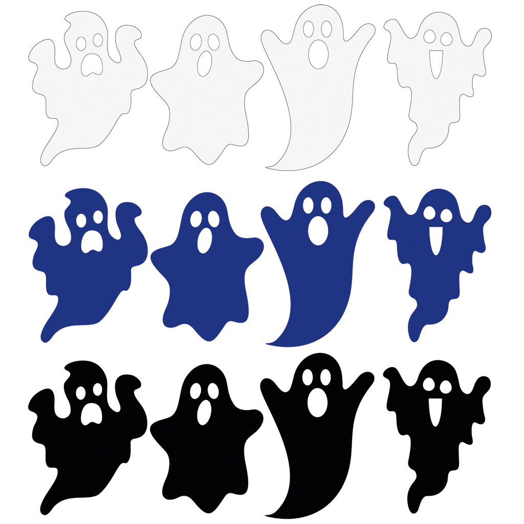 Stickerset "Kleine Filzgespenster"