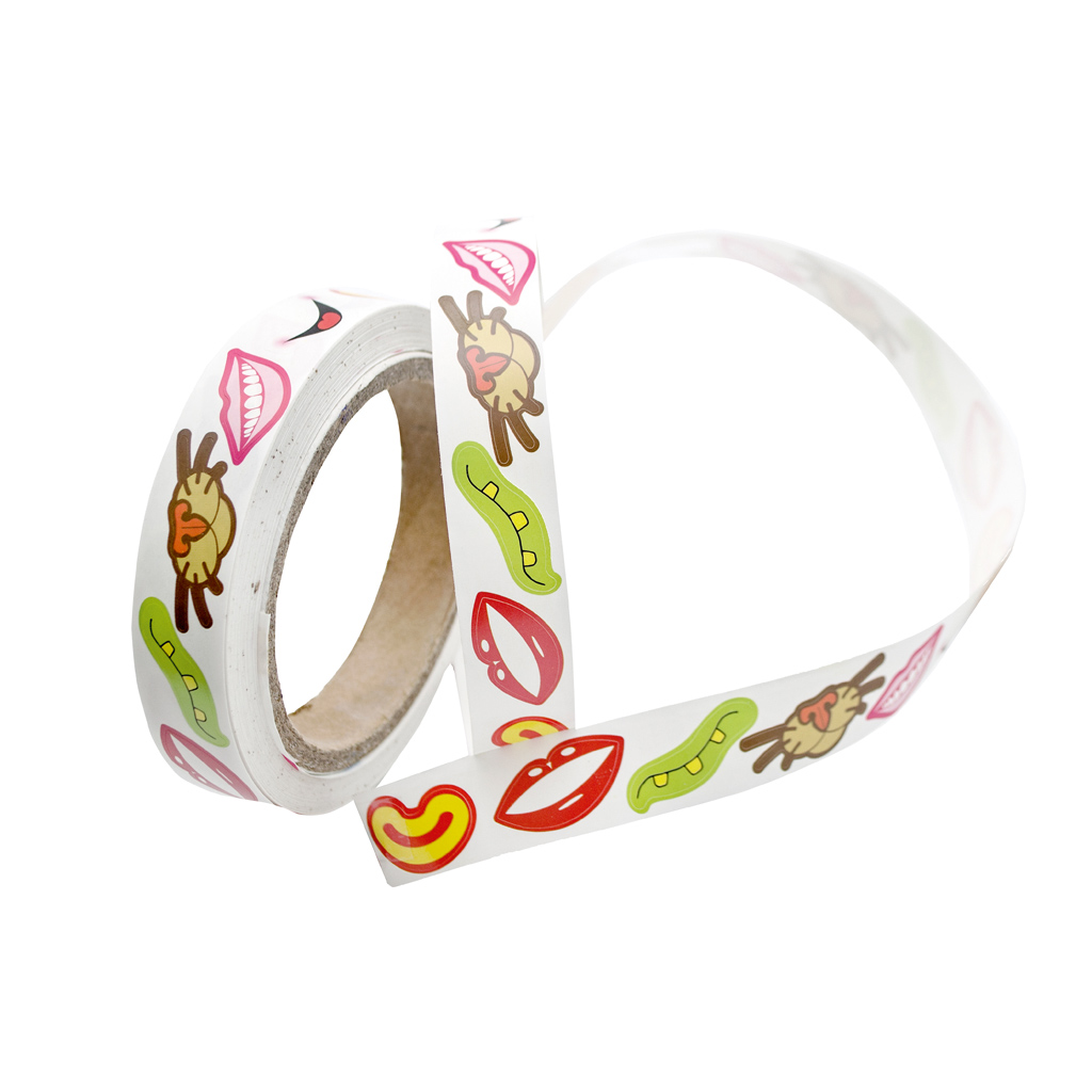 Mundsticker auf der Rolle, farbig-Bild Auf diesem Bild ist das Produkt mit der Art.Nr.: W-93690 zu sehen