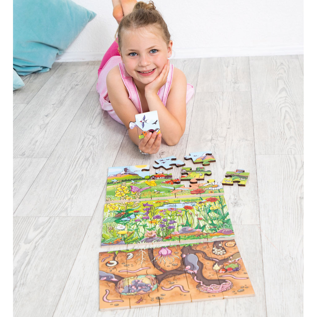 Bodenpuzzle "Entdecke die Blumenwiese" Bodenpuzzle "Entdecke die Blumenwiese"