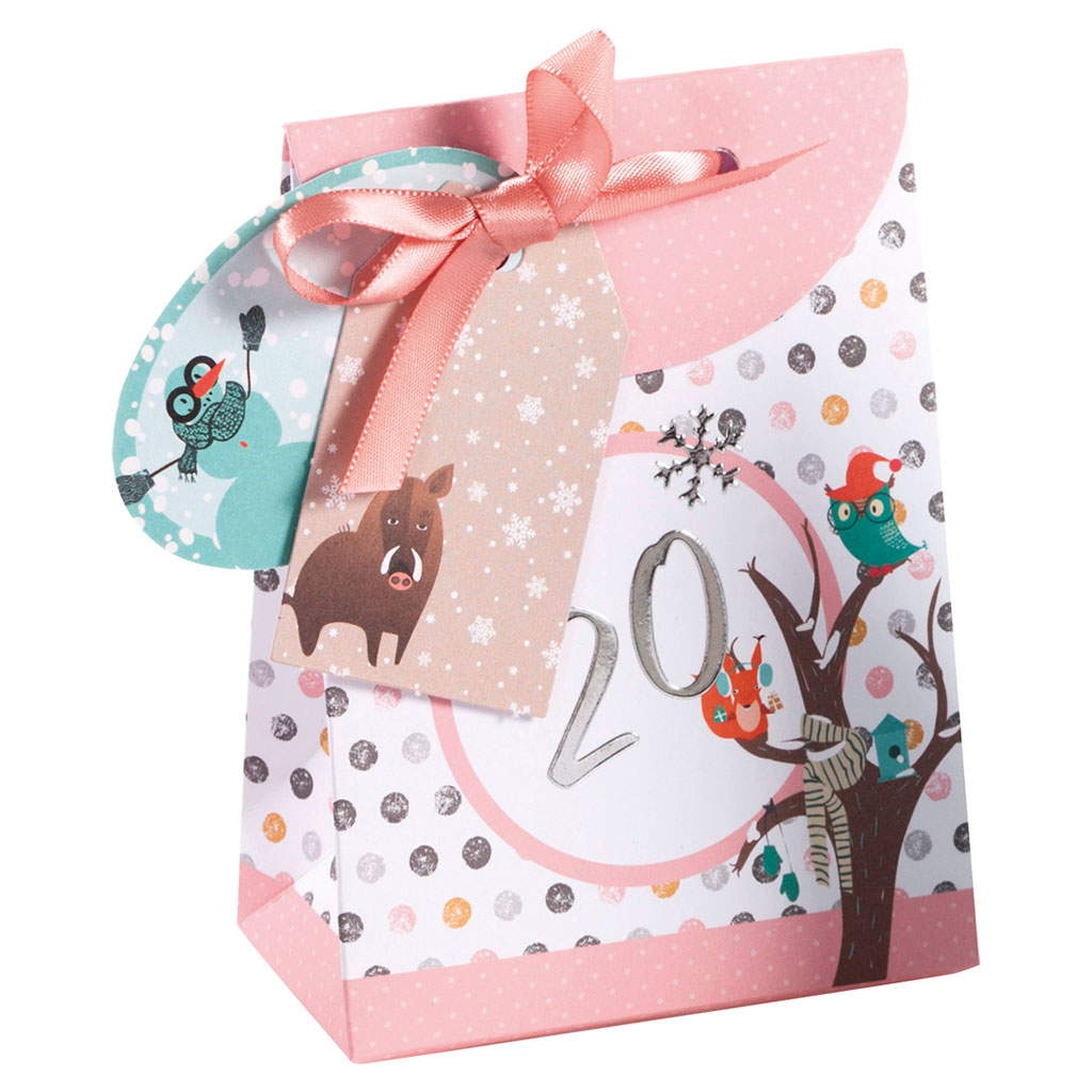 Folia® Adventskalender Geschenktaschen Pastell, 26 Teile