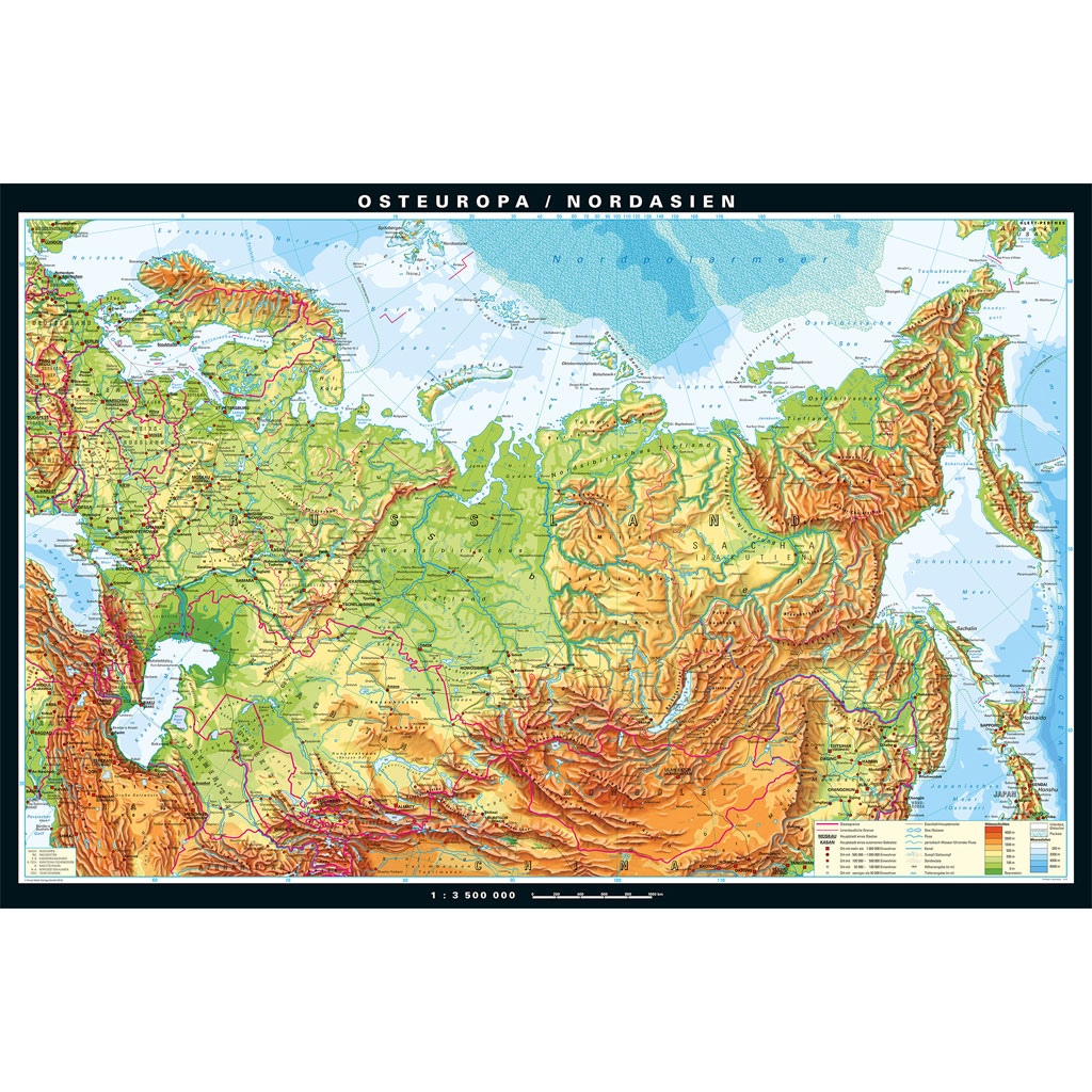 Klett Wandkarte Osteuropa/Nordasien physisch