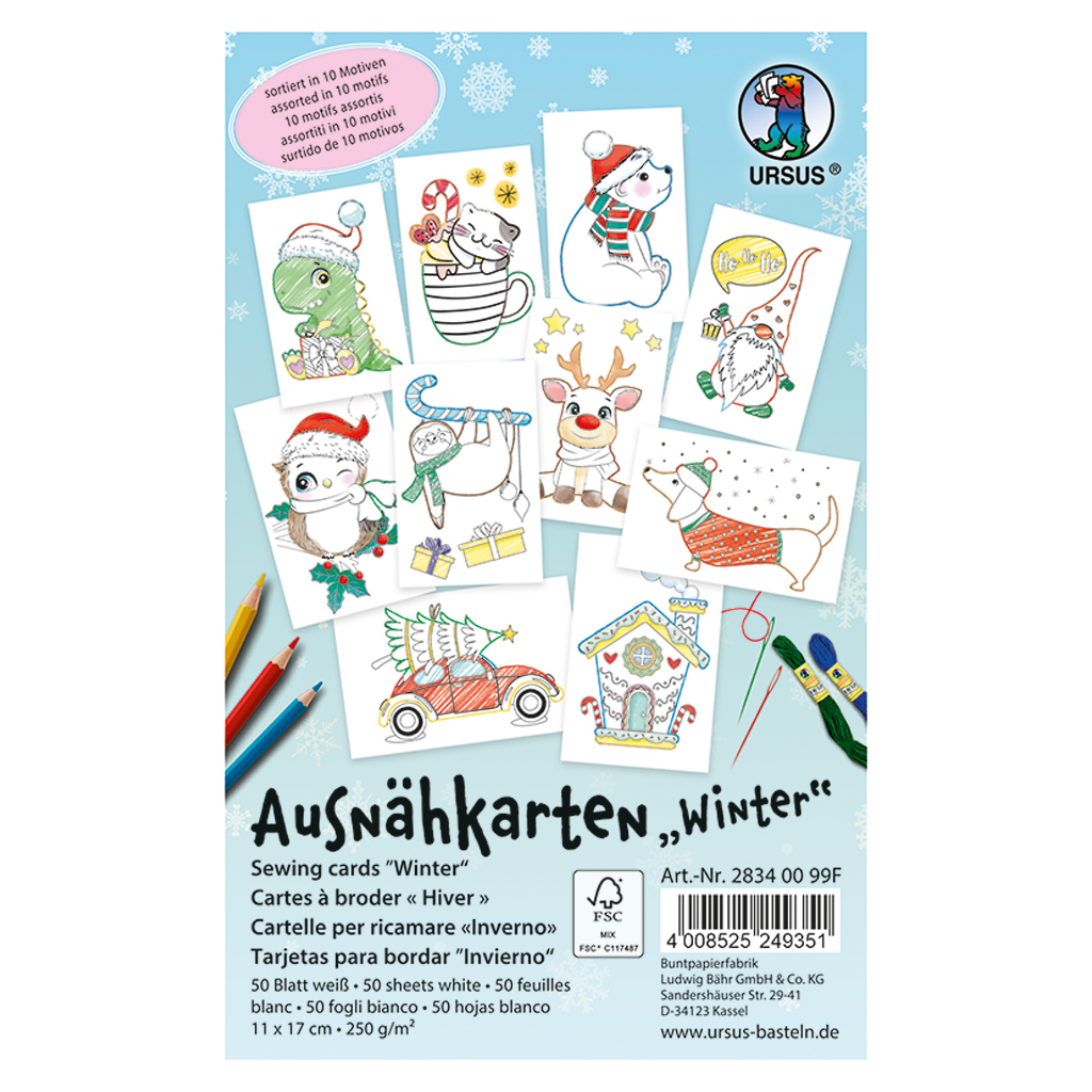Ausnähkarten Winter-Bild Auf diesem Bild ist das Produkt mit der Art.Nr.: W-93672 zu sehen