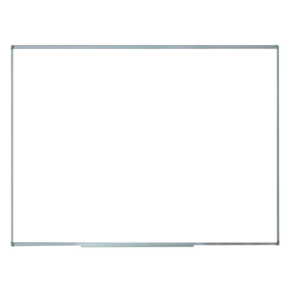 Whiteboard aus Stahlblech mit Alurahmen mit Ablage