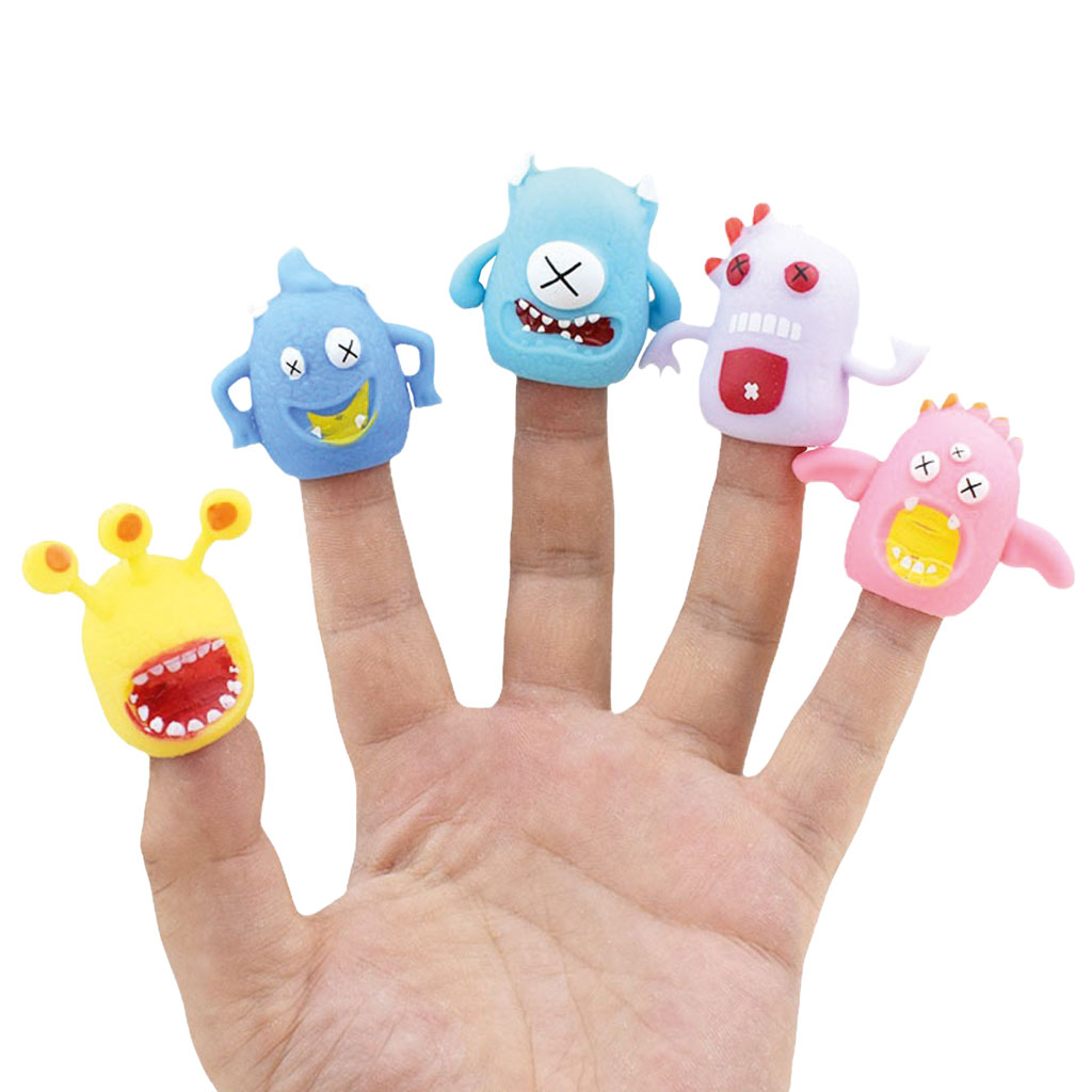 Fingerpüppchen Kleine Monster, 5-teilig-Bild Auf diesem Bild ist das Produkt mit der Art.Nr.: W-83763 zu sehen