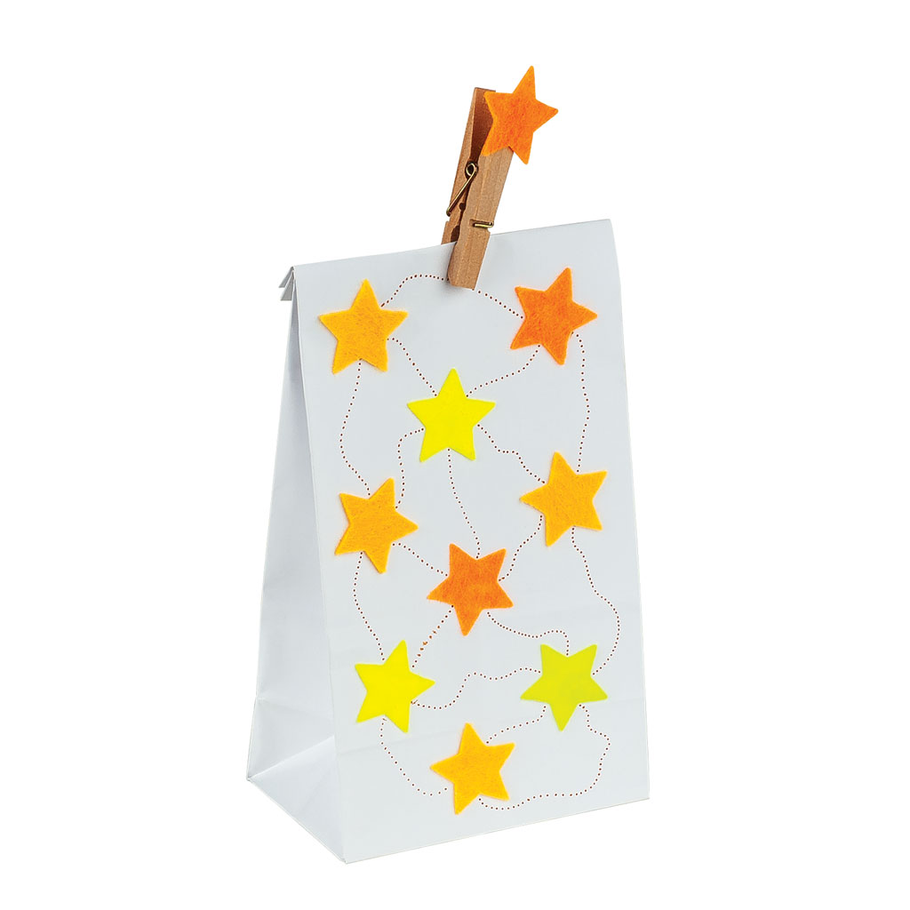 Papiertüten mit Blockboden, Weiß, 10 Stück