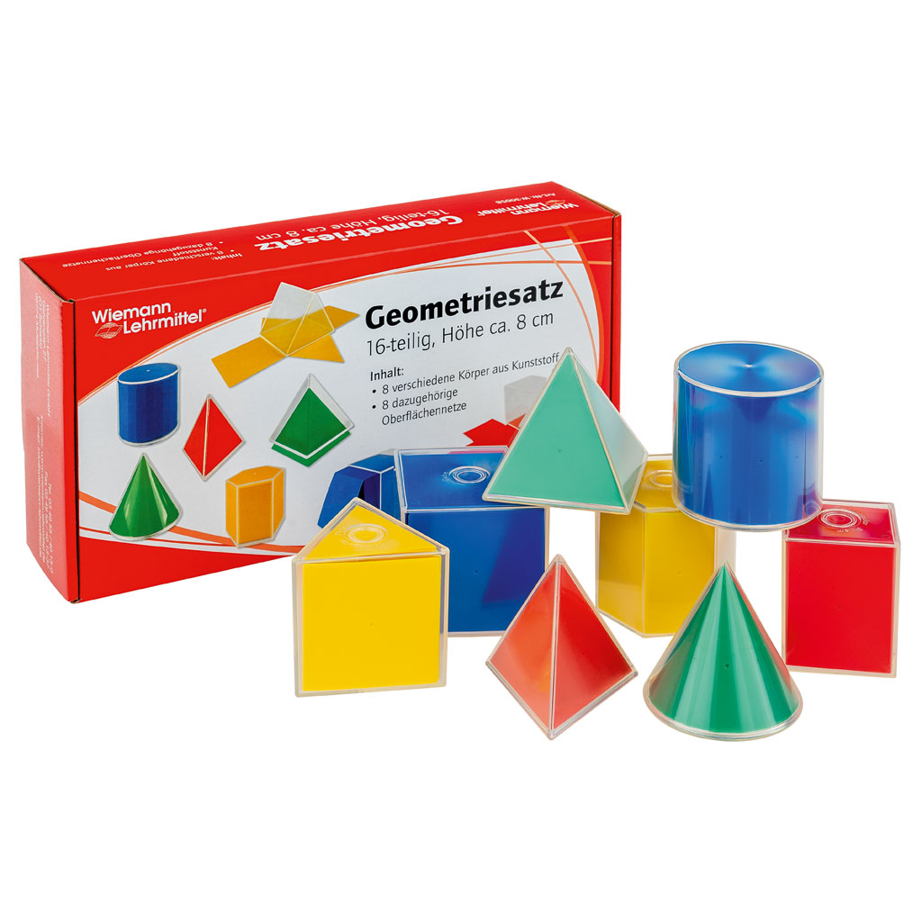Geometriesatz Körper und Oberflächennetze, 16-teilig