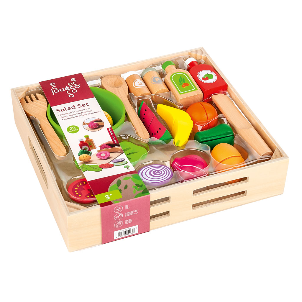 Jouéco® Salat-Set aus Holz-Bild Auf diesem Bild ist das Produkt mit der Art.Nr.: W-83342 zu sehen