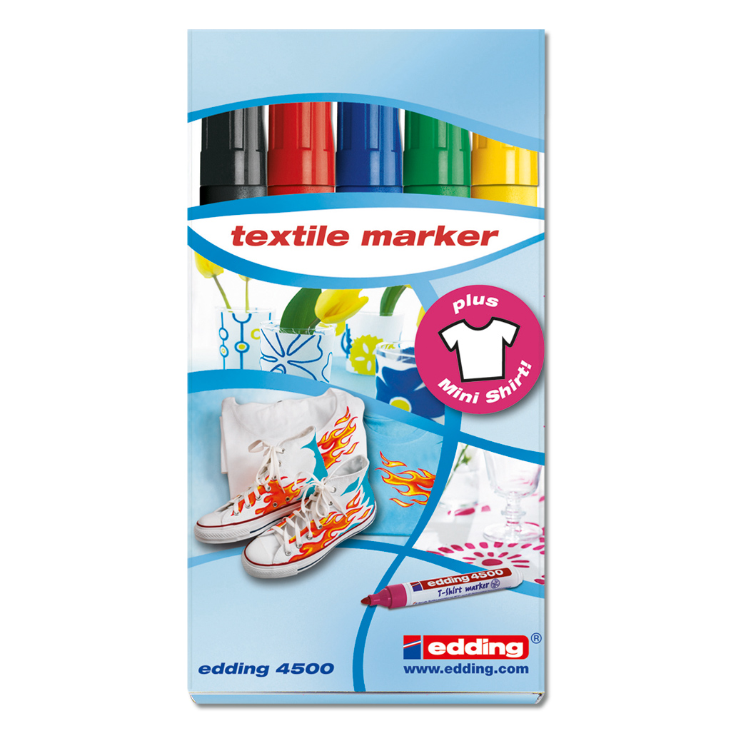 edding® 4500 Textilmarker 5er-Set