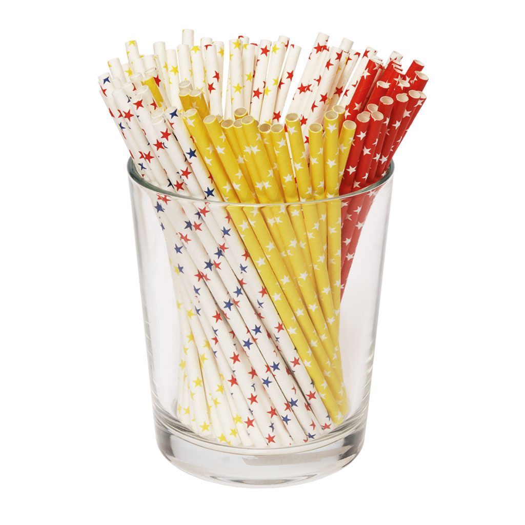 Papierstrohhalme, 120 Stück, Ø 6 mm, Länge 20 cm Papierstrohhalme, 120 Stück, Ø 6 mm, Länge 20 cm