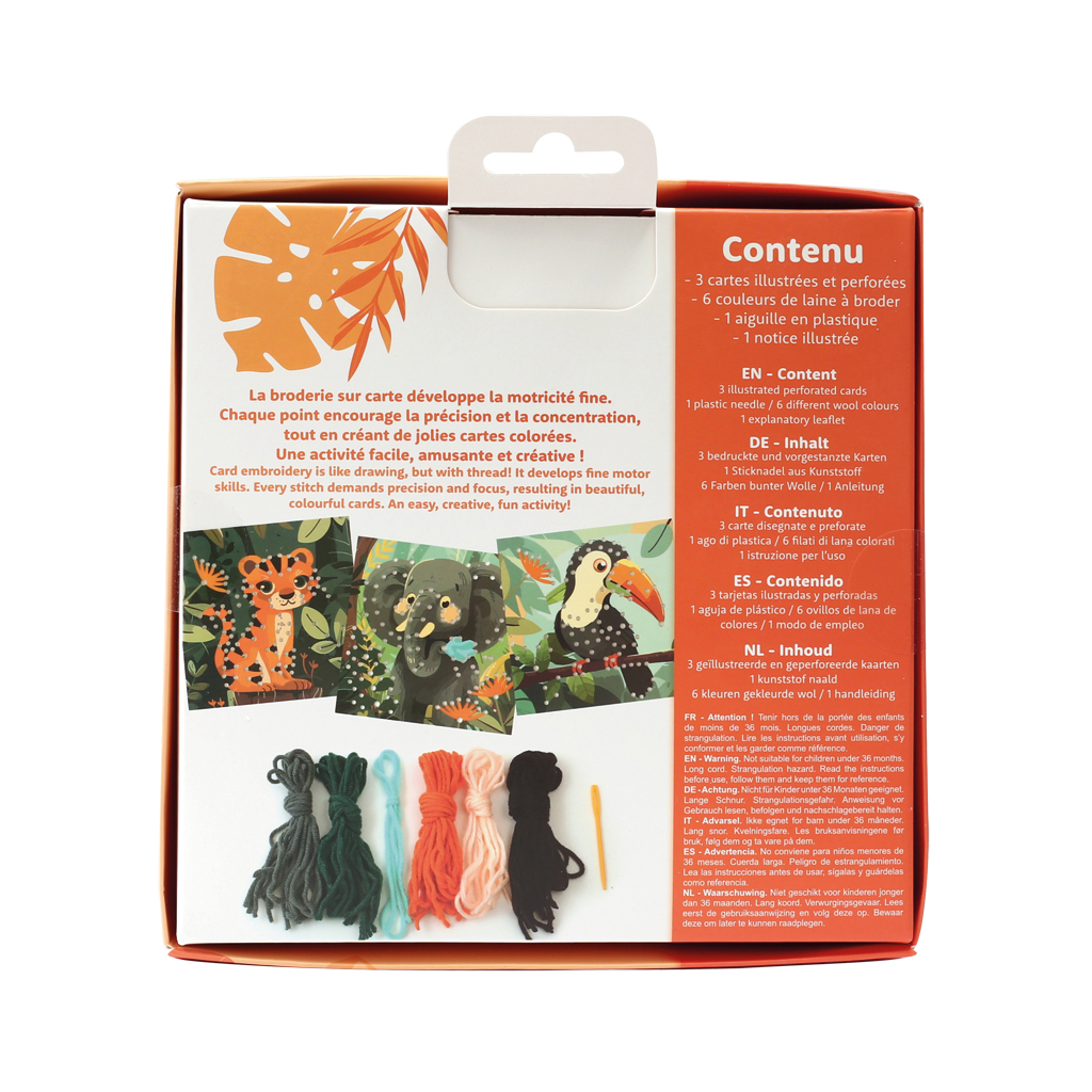 Stickkarten, 3 Stück, inkl. Zubehör