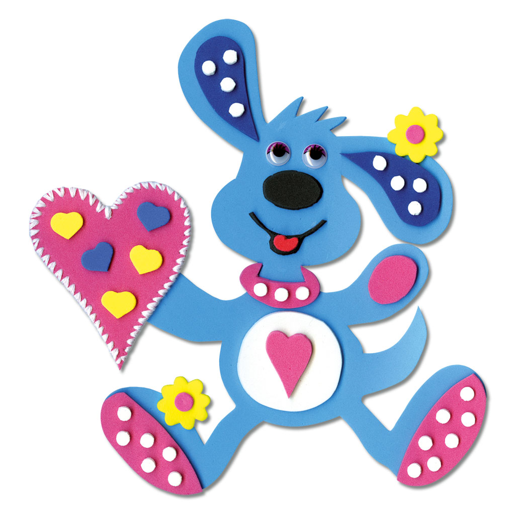 Moosgummi, 10 Bogen in einer Farbe, 20 x 29 cm