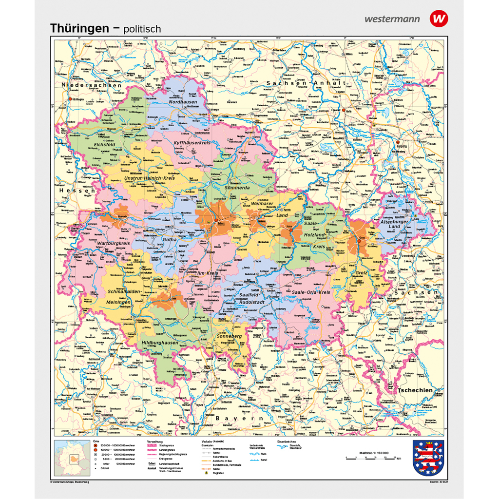 Westermann Thüringen, physisch/politisch Westermann Thüringen, physisch/politisch