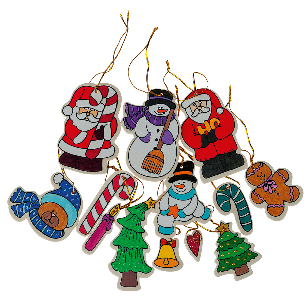 Blanko-Anhänger Weihnachten, 13 Stück