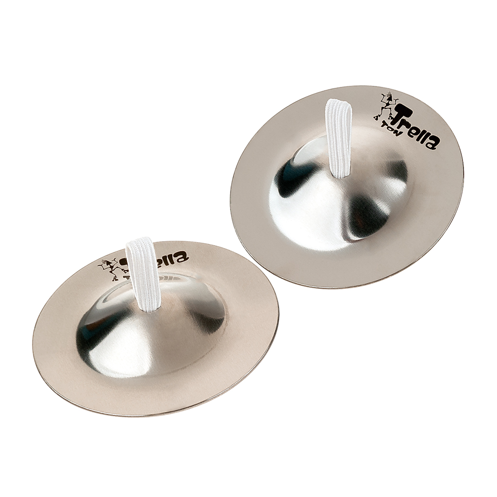 TrellaTon® Fingercymbel, Messing Silber (Paar)