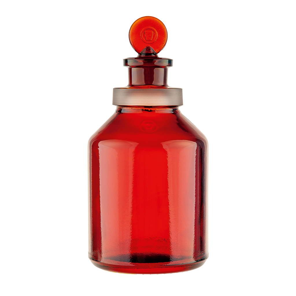 Säurekappenflasche, Duran, Braunglas