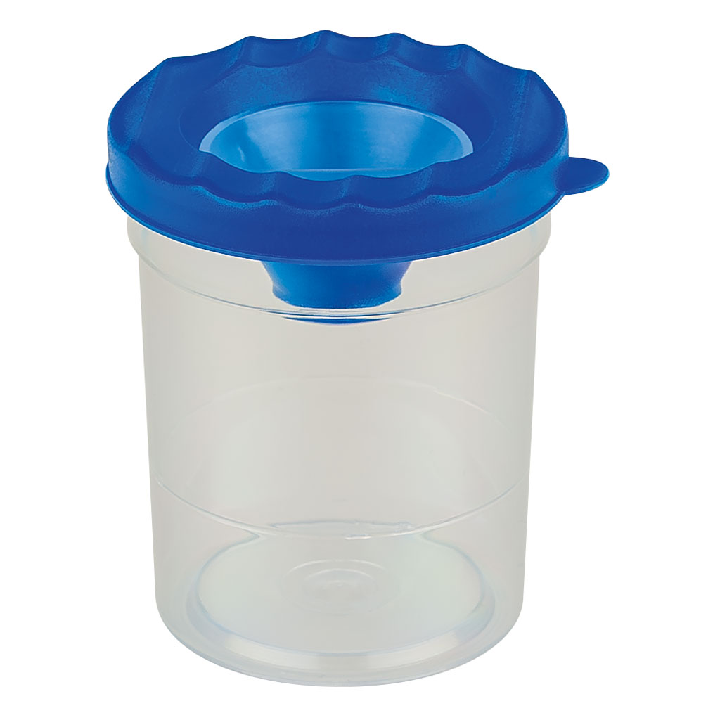 Pinselbecher mit Auslaufschutz und Verschlussstopfen, 1 Stück