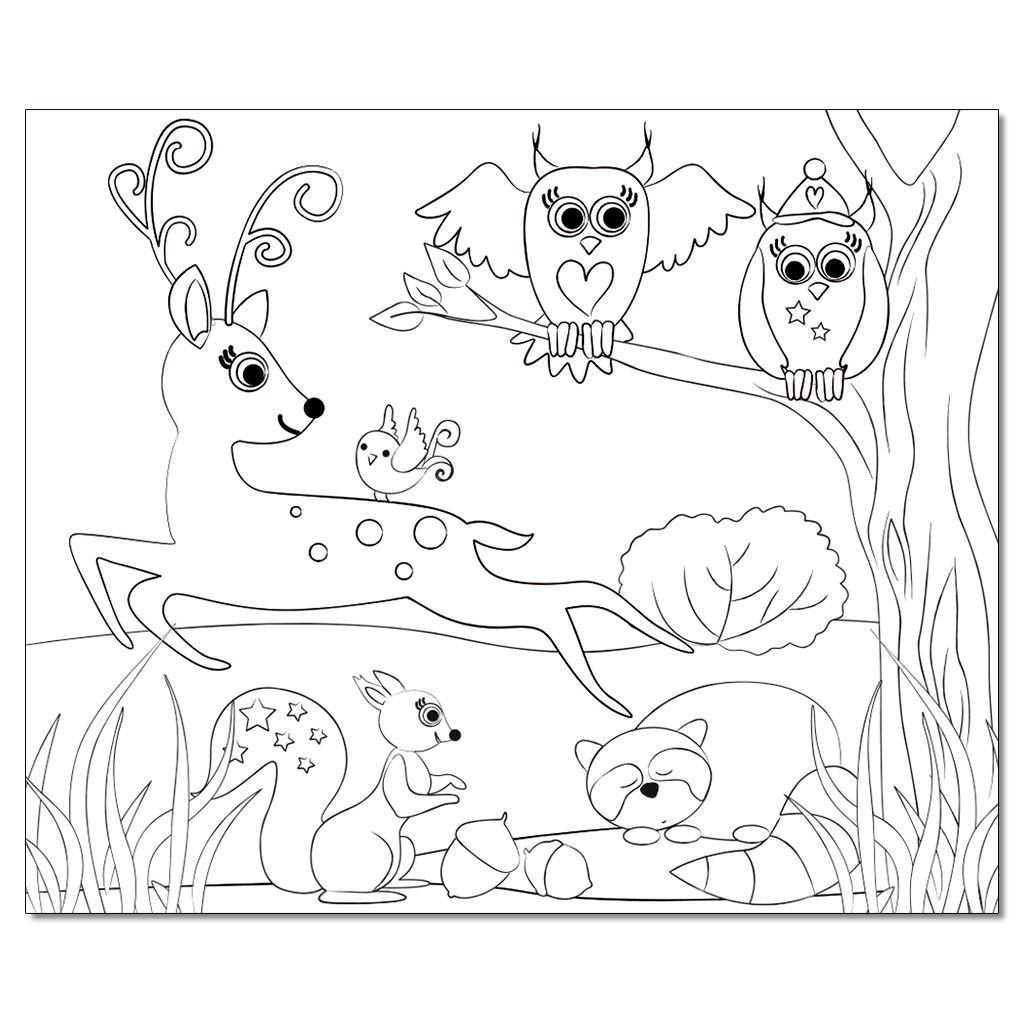 Malunterlagen/Platzsets zum Ausmalen, 5 Blatt