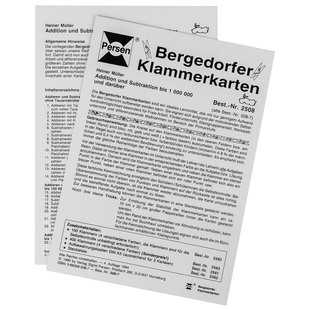 Bergedorfer® Klammerkarten Addition und Subtraktion bis 1.000.000 und darüber Bergedorfer® Klammerkarten Addition und Subtraktion bis 1.000.000 und darüber