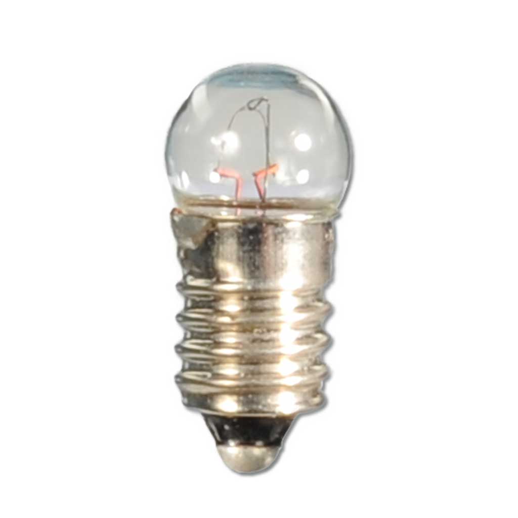 Glühlampe E 10 mit klaren Glaskolben, 10 Stück
