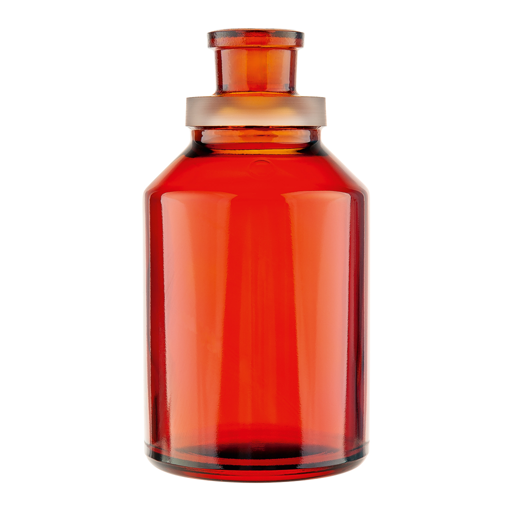 Säurekappenflasche, Duran, Braunglas