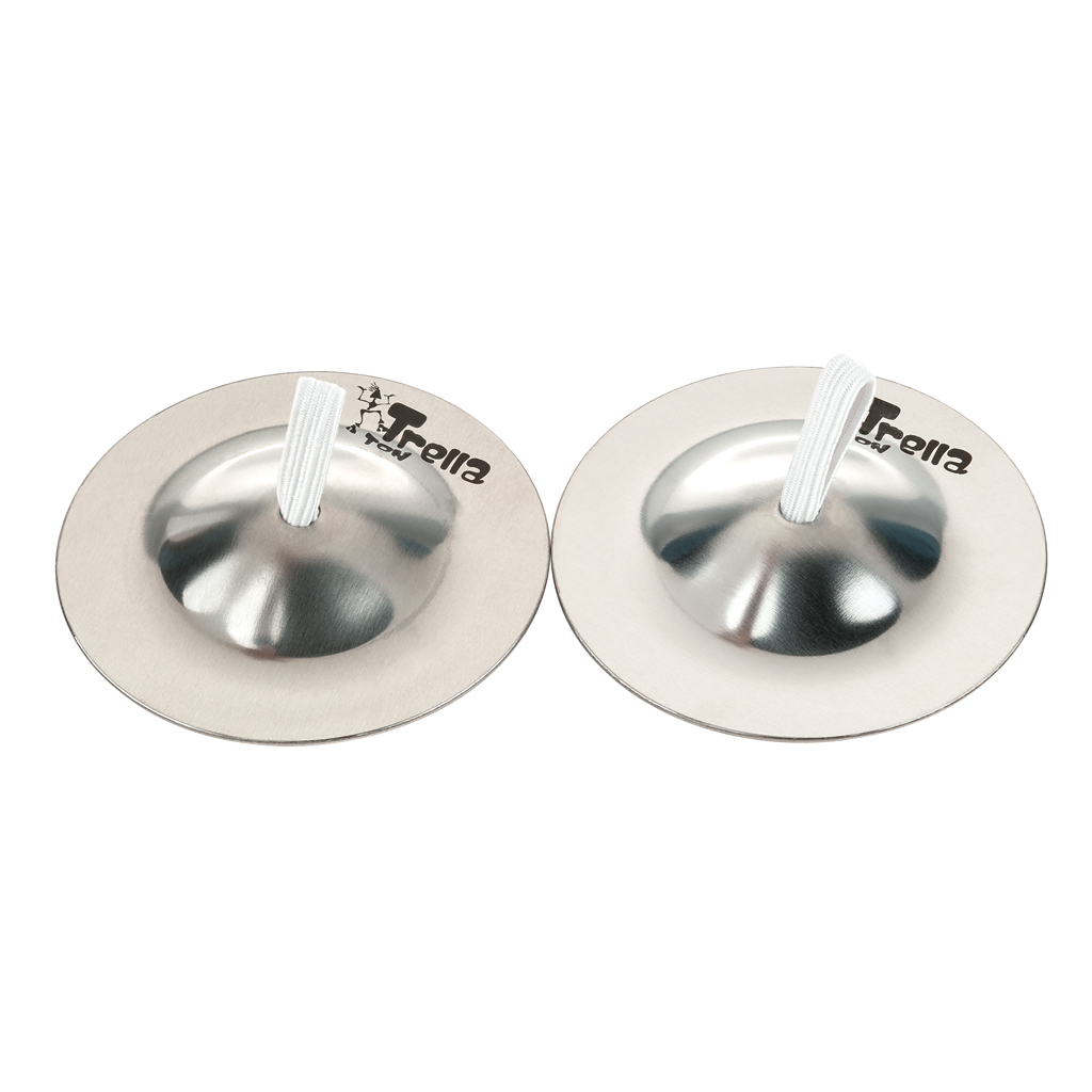 TrellaTon® Fingercymbel, Messing Silber (Paar)