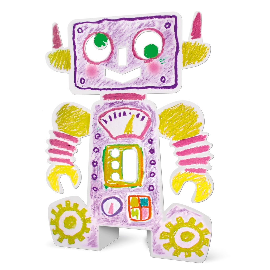 Stehender Roboter, blanko, 24 Stück