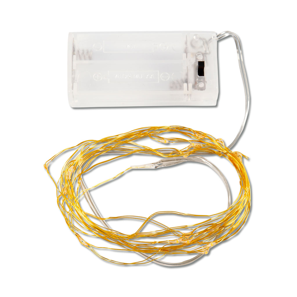 20er LED-Lichterkette in Gold oder Silber