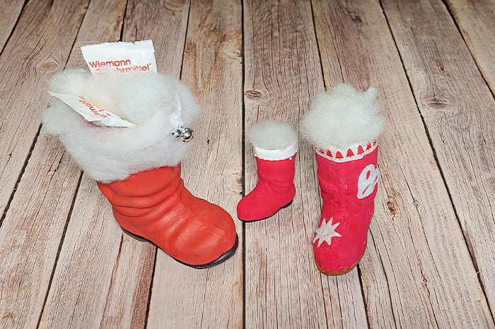 Nikolausstiefel basteln Gebastelte Nikolausstiefel