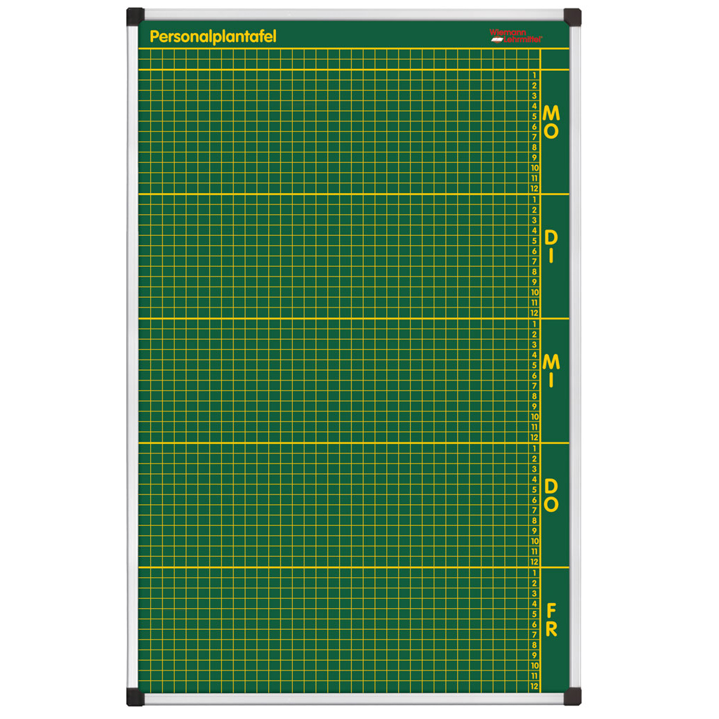 Personal- und Raumplantafeln, grün