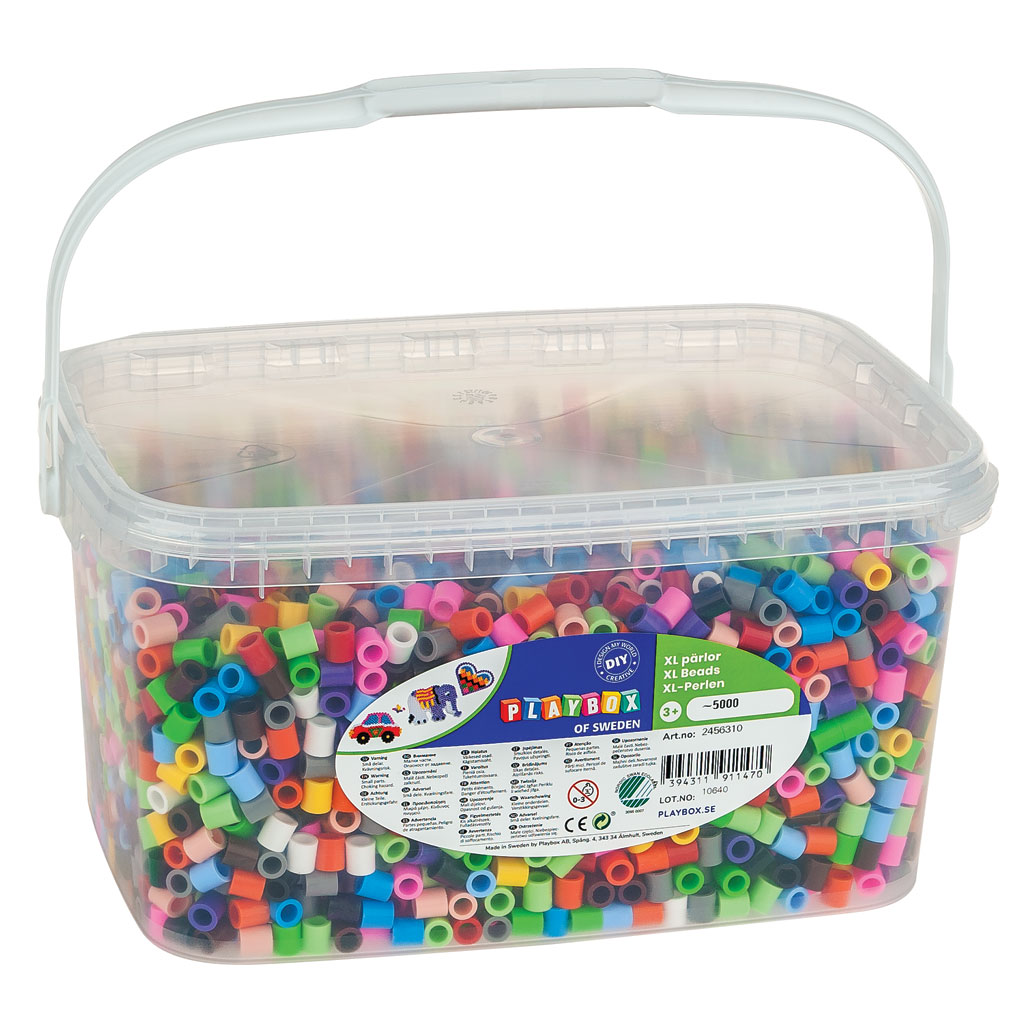 XL-Bügelperlen im Eimer