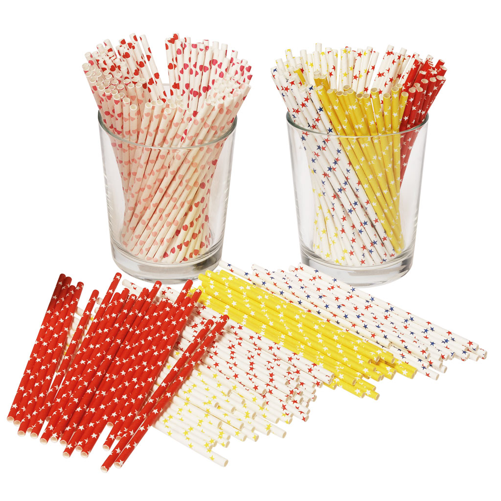 Papierstrohhalme, 120 Stück, Ø 6 mm, Länge 20 cm-Bild Auf diesem Bild ist das Produkt mit der Art.Nr.: M-92622 zu sehen