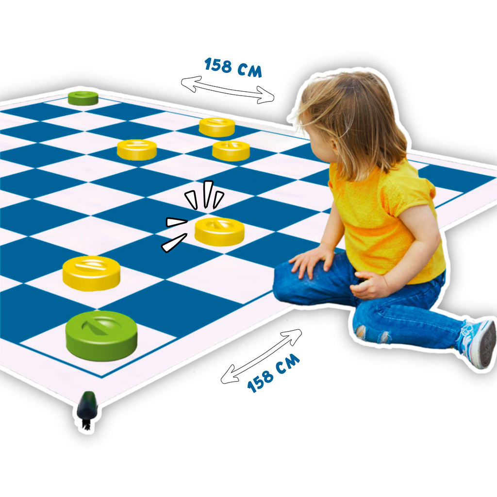 XXL Dame & Mühle Spiel