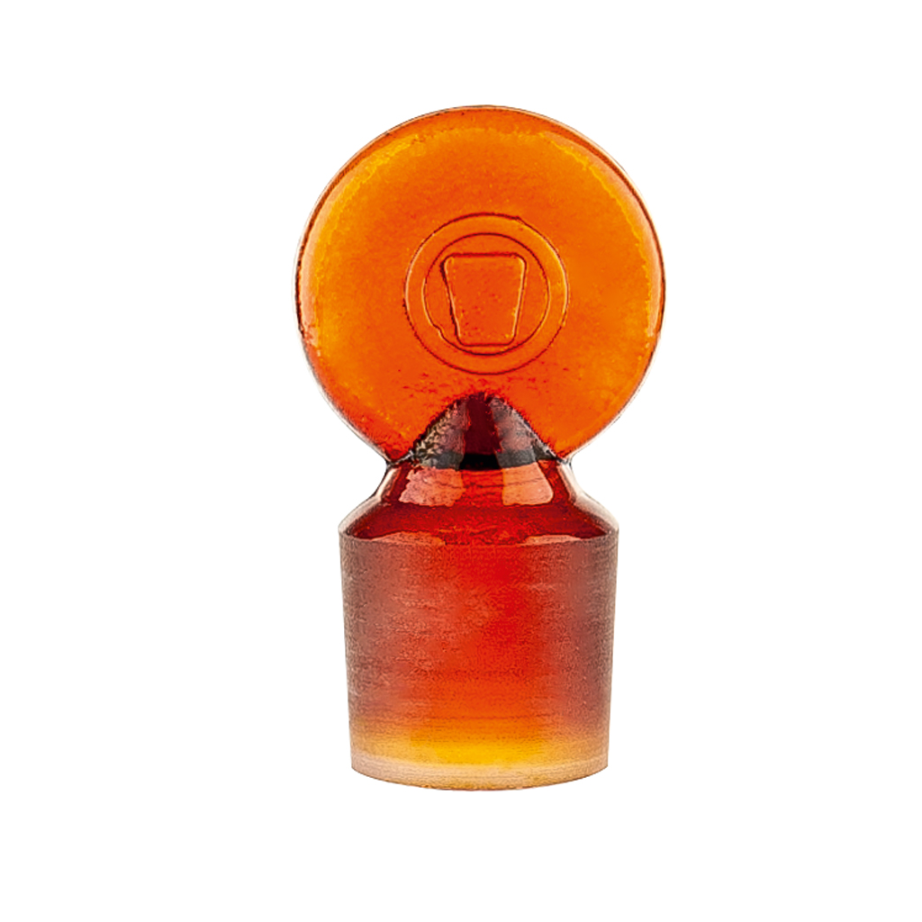 Säurekappenflasche, Duran, Braunglas