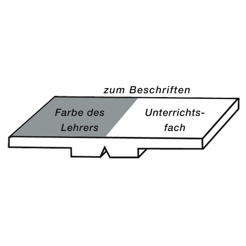 Lehrermagnet für den Klassenplan grau